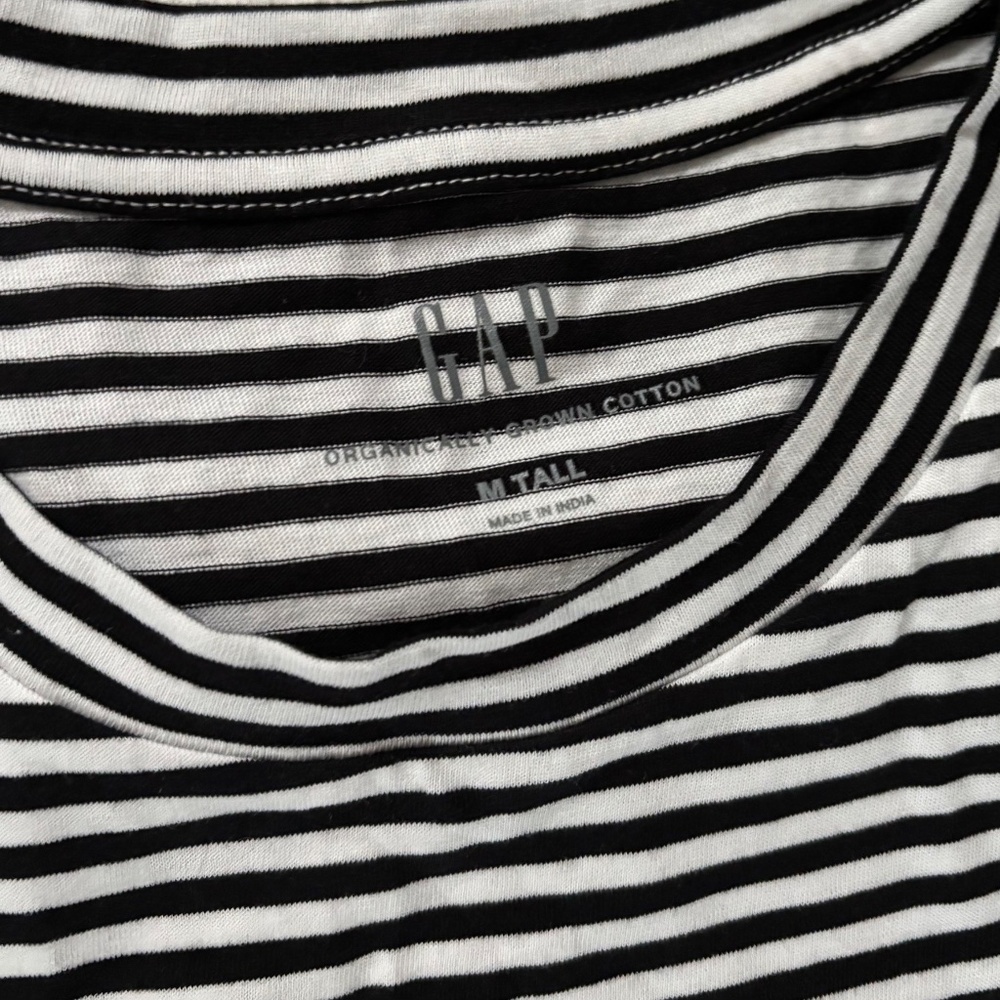 Set of 3 Women's Gap Black and White Striped Tops Size M Tall - Picture 3 of 16